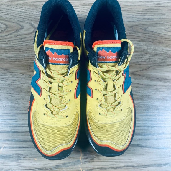 New Balance 574 TZ2 U574TZ2 Yellow Teal Orange Men's Sz 9.5 Running Shoes